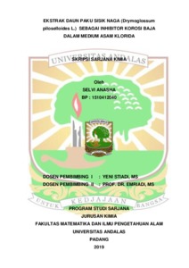 EKSTRAK DAUN PAKU SISIK NAGA (Drymoglossum piloselloides L.) SEBAGAI